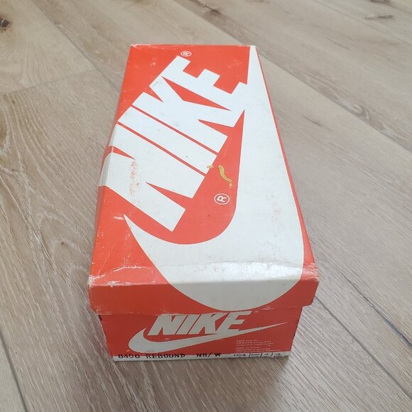 Vintage 1984 Nike Rebound Shoe Box ONLY Orange White Swoosh Retro READ 80s 8406 - Picture 3 of 15